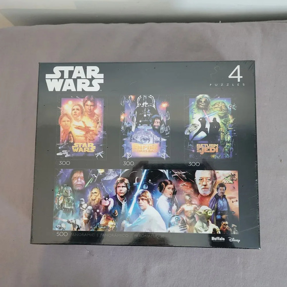 Star Wars Original Trilogy 4-Puzzle Set Collection by Buffalo Games - Picture 1 of 4